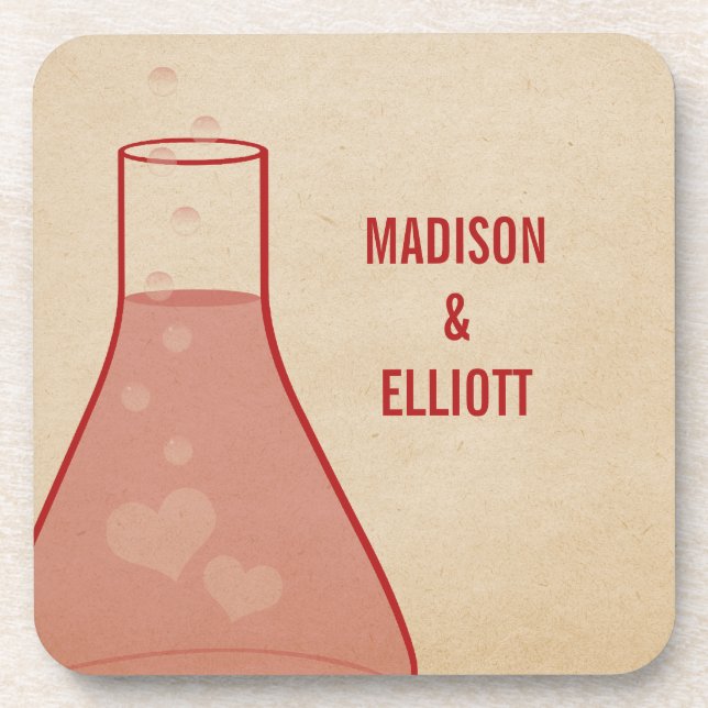 Whimsical Beaker Untersetzer Set, rot (Vorderseite)