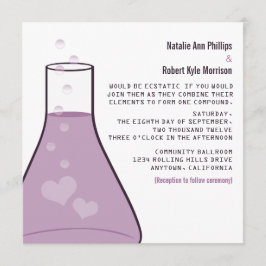 Whimsical Beaker Wedite, Lila Einladung