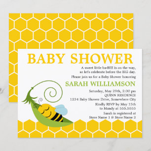Whimsical Bee Baby Dusche Einladung