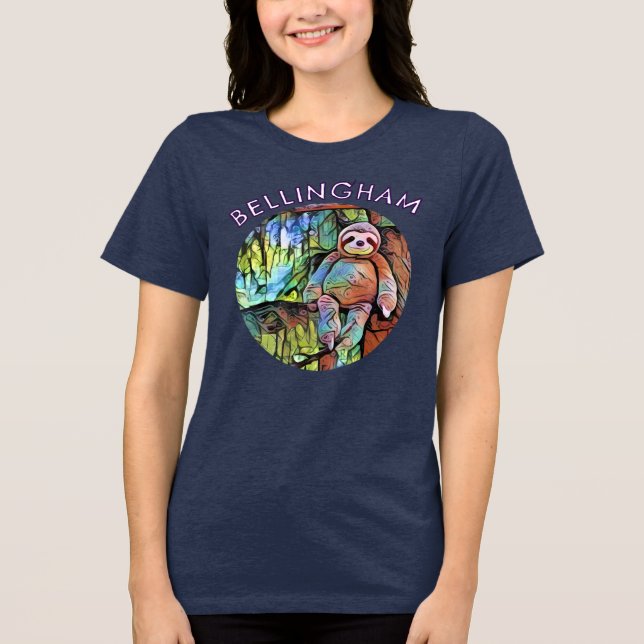 Whimsical Bellingham Sloth T - Shirt (Vorderseite)