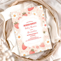 Whimsical Berry Sweet Pink Coquette Baby Dusche