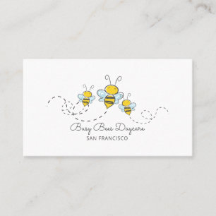 Whimsical beschäftigt Hummel Bienen Daycare Visitenkarte