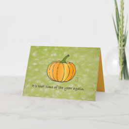 Whimsical BIG Pumpkin Halloween Karte