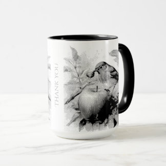 Whimsical Bird & Apple Delight Tasse