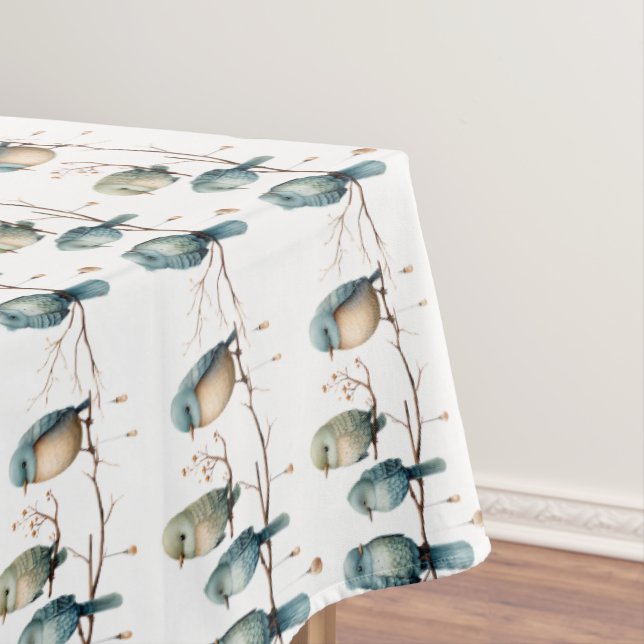 Whimsical Birds on Branches Zeitlose Eleganz Tischdecke (Beispiel)