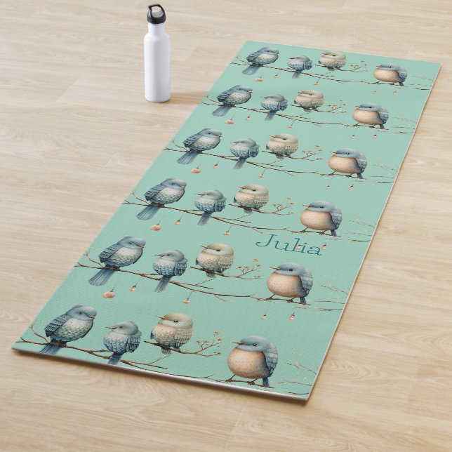 Whimsical Birds on Branches Zeitlose Eleganz Yogamatte (Beispiel)