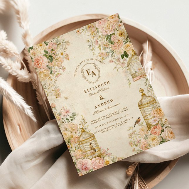 Whimsical Birdsong Rustic Elegance Einladung (Von Creator hochgeladen)