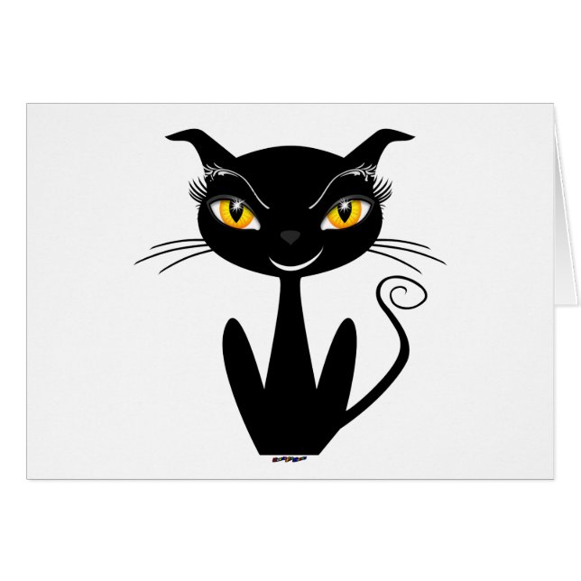 Whimsical Black Cat (Vorderseite (Horizontal))