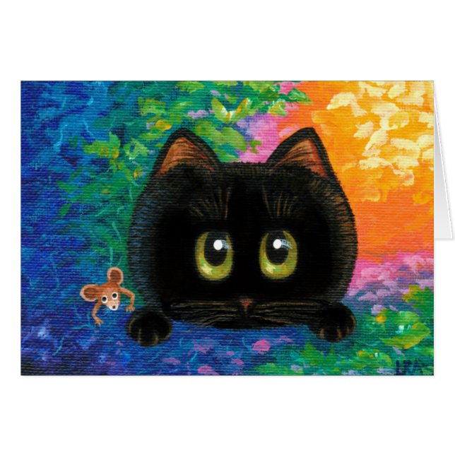 Whimsical Black Cat Creationarts (Vorderseite (Horizontal))