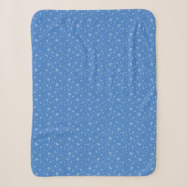 Whimsical Blau Hand Gezeichnet Schneeflocken Muste Sherpadecke