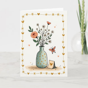 Whimsical Bloom Geburtstagskarte Karte