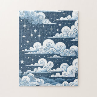 Whimsical Blue Celestial Baby Dusche Begrüßungszei