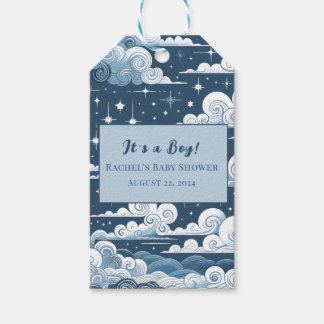 Whimsical Blue Celestial Vielen Dank Geschenkanhänger