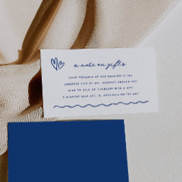 Whimsical Blue Doodle ein Hinweis auf Geschenke Begleitkarte