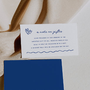 Whimsical Blue Doodle ein Hinweis auf Geschenke Begleitkarte