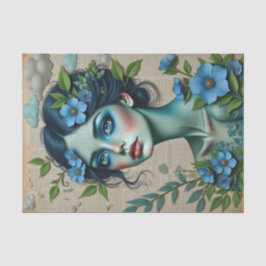 Whimsical Blue Dreamer | Literarische Frühlingsrei Seidenpapier