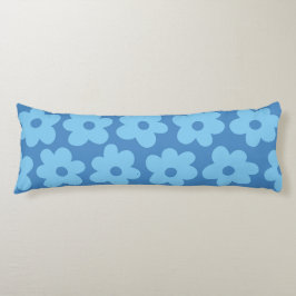 Whimsical Blue Floral Retro, fröhlich, preppy Seitenschläferkissen