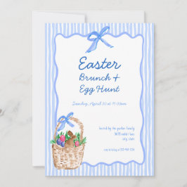 Whimsical Blue Oaster Brunch & Egg Hunt Einladung