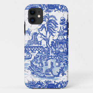 Whimsical Blue Willow Isle of Rabbits Classic Look Case-Mate iPhone Hülle