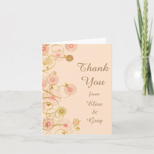 Whimsical Blume Border Wedding Danke