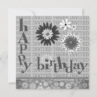 Whimsical Blume Geburtstagsparty Einladungen