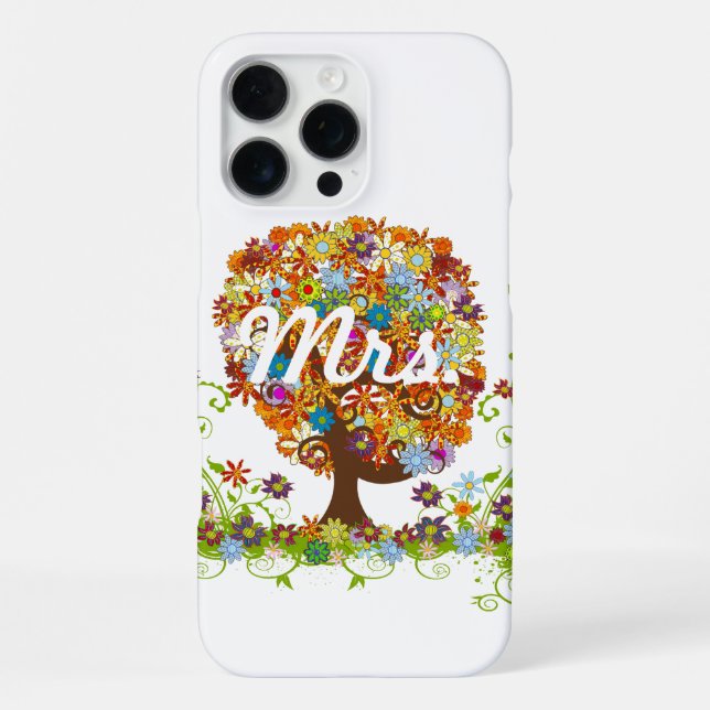 Whimsical Blume Tree Wedding iPhone Hülle (Rückseite)