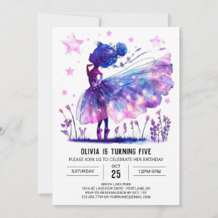 Whimsical Boho Ballerina Birthday Einladung