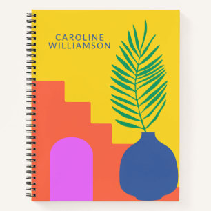 Whimsical Boho botanische Formen Personalisierter Notizbuch