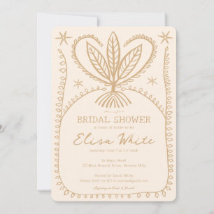 Whimsical Boho Frame Elegantes Brautparty CUSTOM Einladung