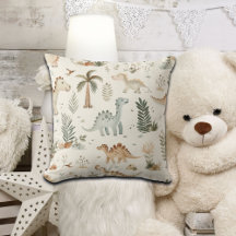 Whimsical Boho Jungle Dinosaur Muster