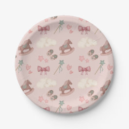 Whimsical Boho Kinderzimmer Bassinet Träume Pferd Pappteller