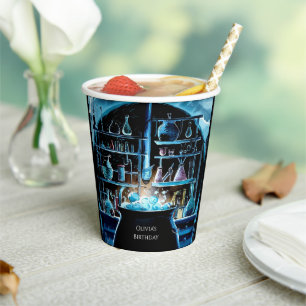 Whimsical Boho Magic Scientist zum Geburtstag Pappbecher