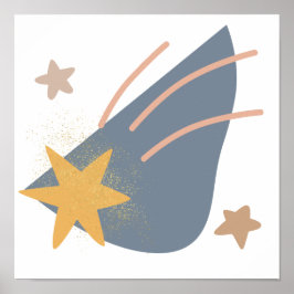 Whimsical boho schießstar, poster