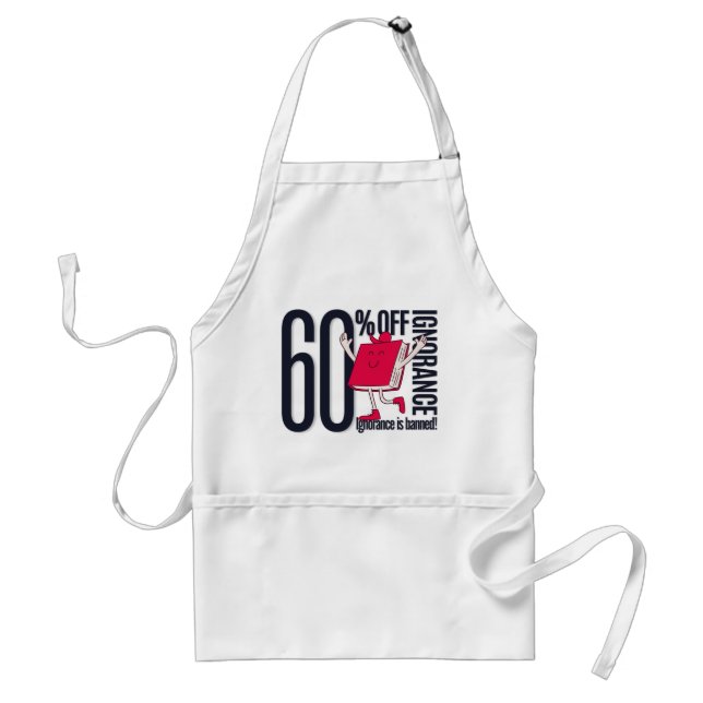 Whimsical Book Character 60 Percent Off Ignorance  Schürze (Vorne)