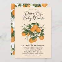 Whimsical Botanical Citrus Drive by Baby Dusche