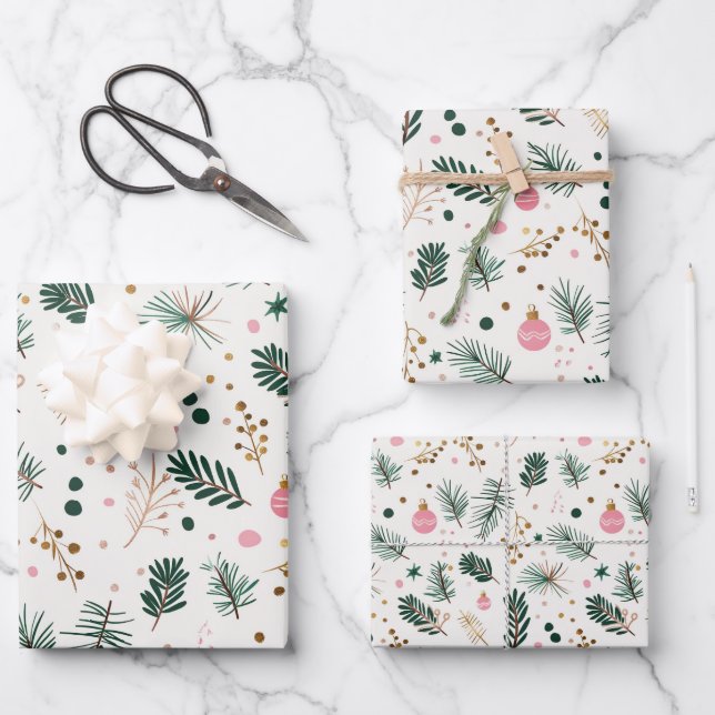 Whimsical Botanical Geschenkpapier Set (Vorderseite)