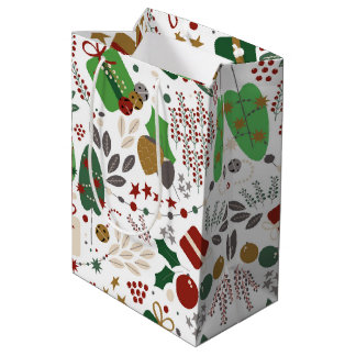 Whimsical Botanical Holiday Mittlere Geschenktüte