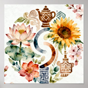 Whimsical Botanical & Tea-Erbe Poster