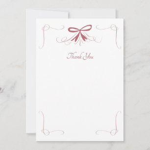 Whimsical Bow Ribbon danke Ihnen Karten