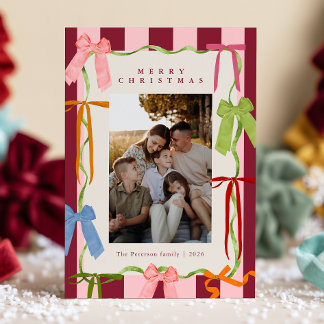Whimsical Bows Modern Feiertagskarte