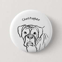 Whimsical Boxer: Bearbeiten von Text Line Art Button