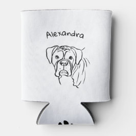 Whimsical Boxer: Bearbeiten von Text Line Art Dosenkühler