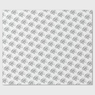 Whimsical Boxer: Bearbeiten von Text Line Art Geschenkpapier