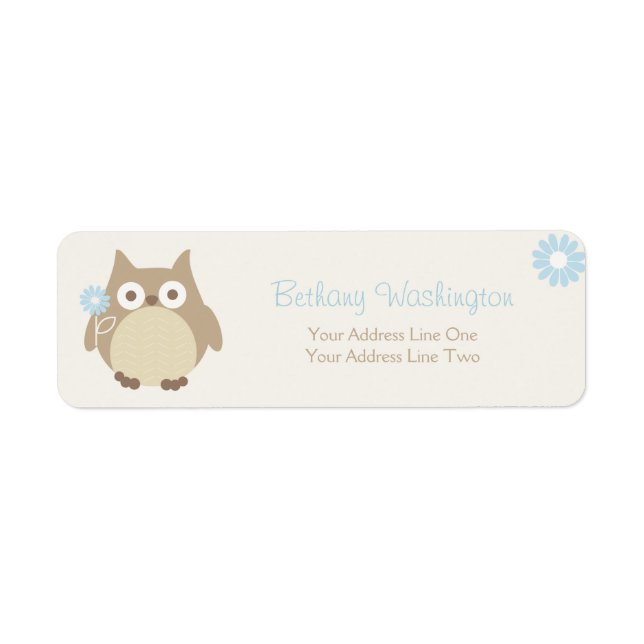 Whimsical Boy Owl Baby Dusche (Vorne)