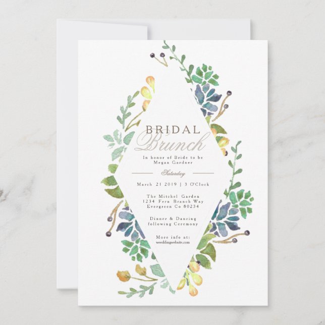 Whimsical Bridal Brunch | Einladung (Vorderseite)