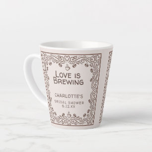 Whimsical Brown Love Is Brewing Brautparty Milchtasse