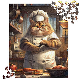 Whimsical Brown Realistic Cat Koch Artwork