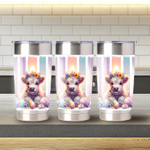 Whimsical Brushstroke Oster Highland Cow 20oz