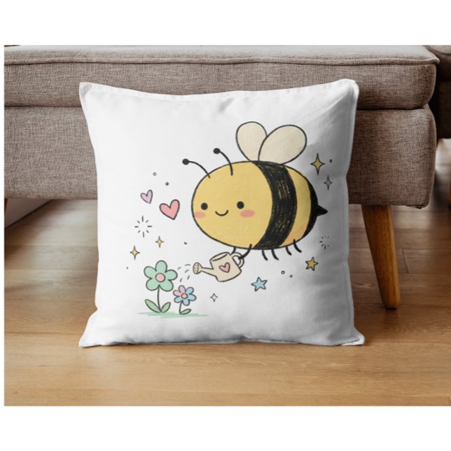  Whimsical Bumblebee Nature Lover  Kissen (Von Creator hochgeladen)