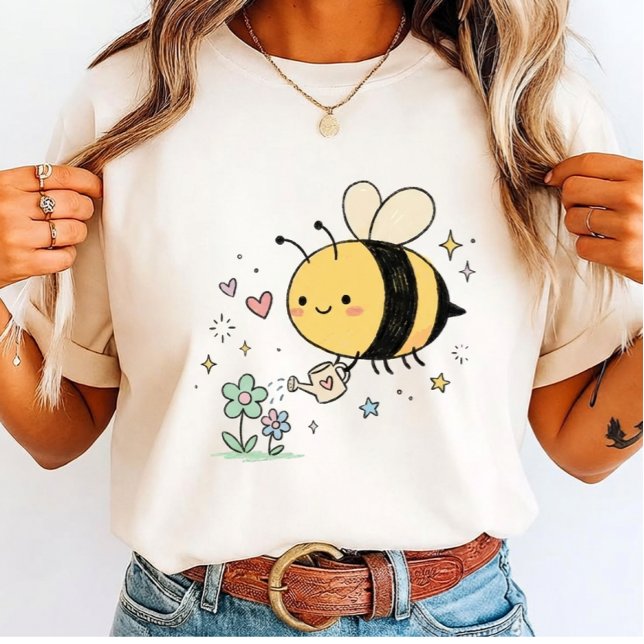  Whimsical Bumblebee Nature Lover  Tri-Blend Shirt (Von Creator hochgeladen)